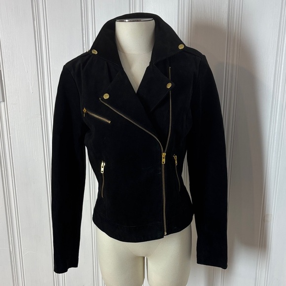 Vero Moda Jackets & Blazers - VERO MODA “Siri” Suede Moto Jacket – Black (Size L)